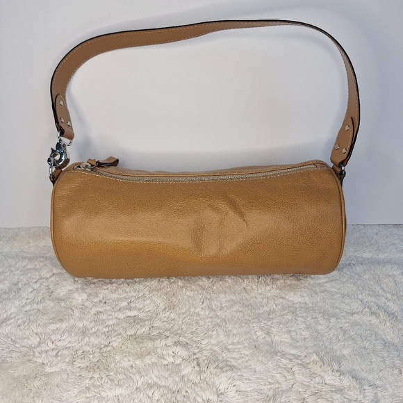 Kate Spade Tan Leather Cylinder Shoulder Bag